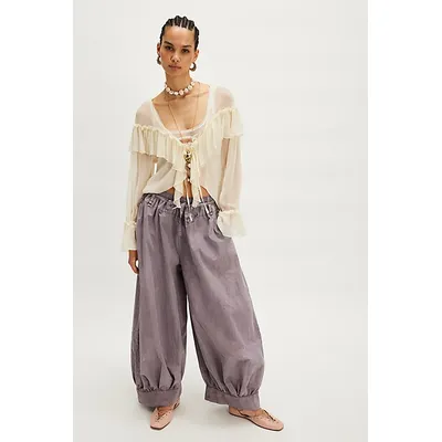 The Rundown Balloon Pants at Free People in Quail, Size: Small
