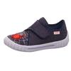 Hausschuh SUPERFIT "BILL WMS: Normal", Kinder, Gr. 24, blau (blau spiderman), Textil, sportlich, Schuhe, Klettschuh, Kindergarten Schuh mit schönem Motiv