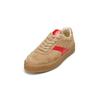 Sneaker MARC O'POLO "aus softem Veloursleder", Damen, Gr. 40, light pure sand, rot, Obermaterial: 100% Leder (Rind), unifarben, Schuhe