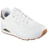 Sneaker SKECHERS "UNO-JUNGLE NITE", Damen, Gr. 36, bunt (weiß, leo), Lederimitat, animal-print, sportlich, Schuhe, Schnürschuh, Freizeitschuh mit Wedge-Absatz