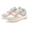 Sneaker LASCANA "Schnürschuh, Halbschuh, Freizeitschuh", Damen, Gr. 39, orange (grau, koralle), Obermaterial: 50% Textilmaterial, 25% Rindsleder, 15% Nylon, 10% Lederimitat. Futter: 100% Textilmaterial. Decksohle: 100% Textilmaterial. Laufsohle:...