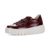 Plateausneaker GABOR, Damen, Gr. 41, rot (bordeaux), Lackleder, glänzend, sportlich, Schuhe, Freizeitschuh, Halbschuh, Schnürschuh mit gepolstertem Schaftrand
