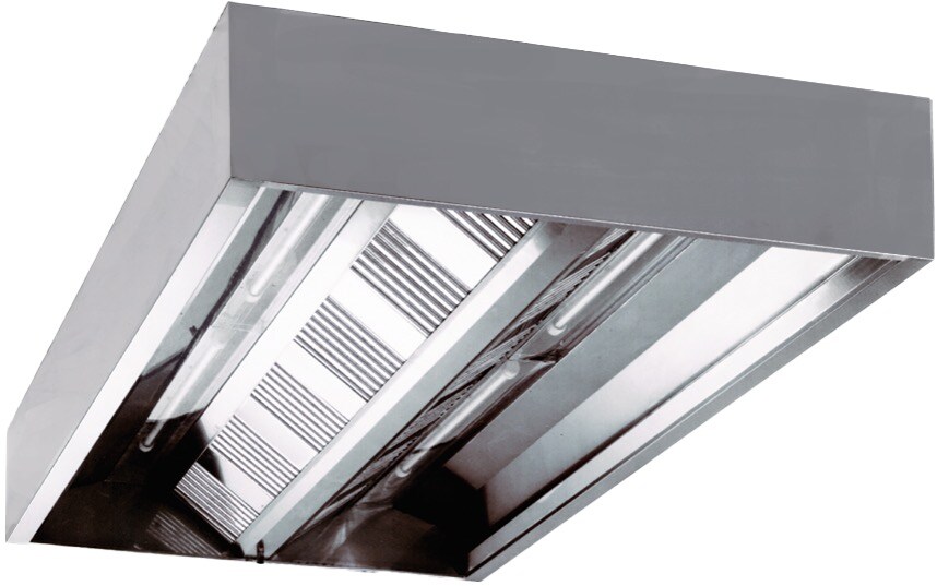 A&S Gastro Deckenhauben Kastenform ohne Motor 10x Filter-Typ-B 2800x1800x480mm Image