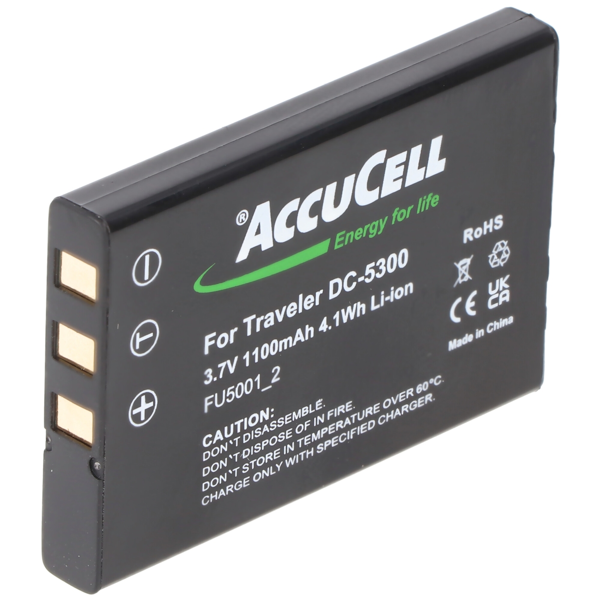 AccuCell Akku passend für Fujifilm NP-60, FinePix 50i, 601