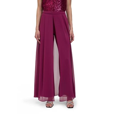 2-in-1-Hose VERA MONT "Vera Mont Hosenrock mit weitem Bein", Damen, Gr. 42, Normalgrößen, rosa (sweet berry), Chiffon, Jersey, Obermaterial: 100% Polyester. Besatz: 95% Polyester, 5% Elasthan., elegant, gerade lang, Hosen, Materialmix Image