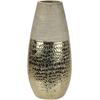 Dekovase I.GE.A. "Blumenvase", braun, B:14cm H:31cm, Keramik, Vasen, Dekovase Zylindervase silber weiß glänzend Blumenvase Modern Tischvase