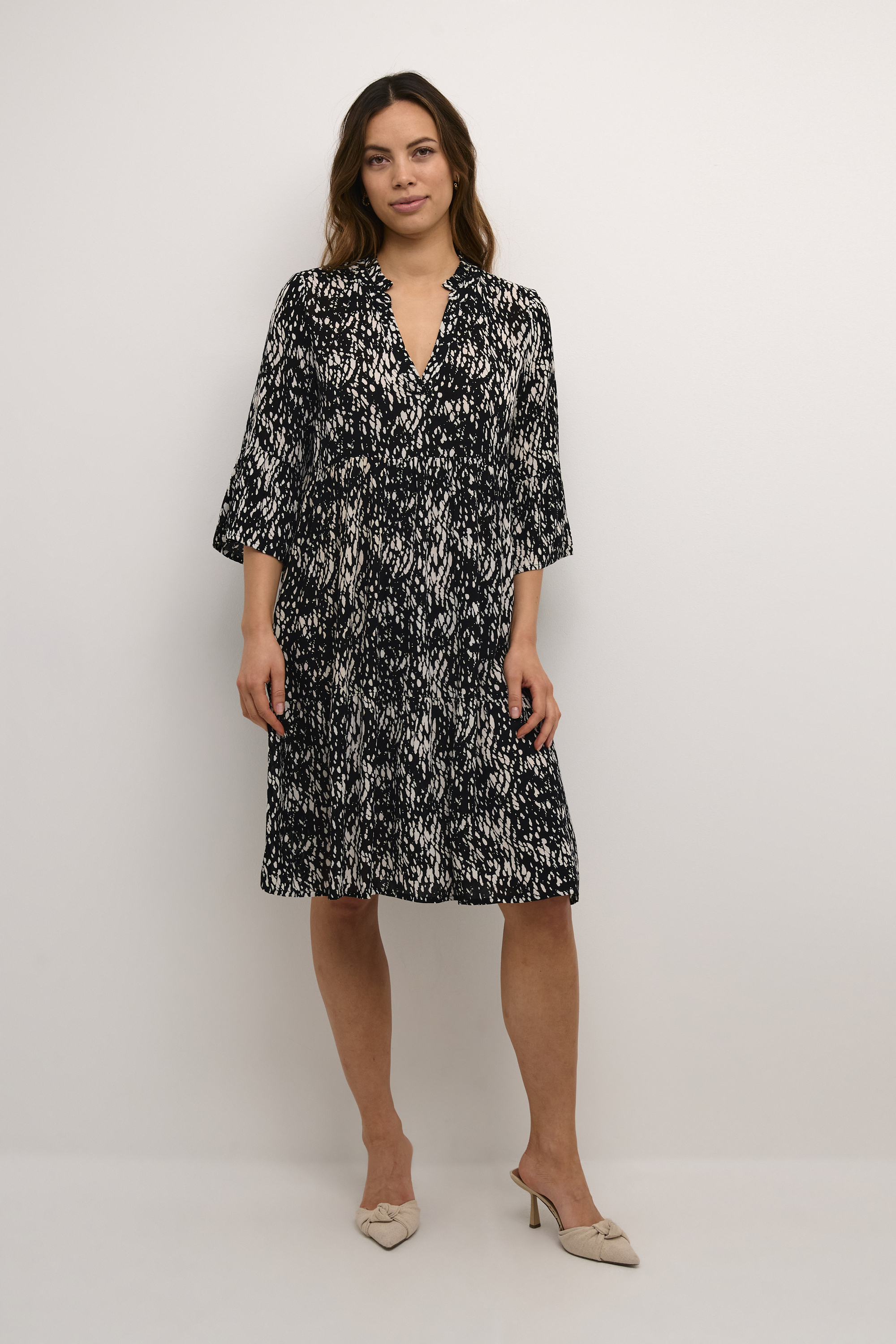 Kleid A-shape black white EU 36 / UK 8