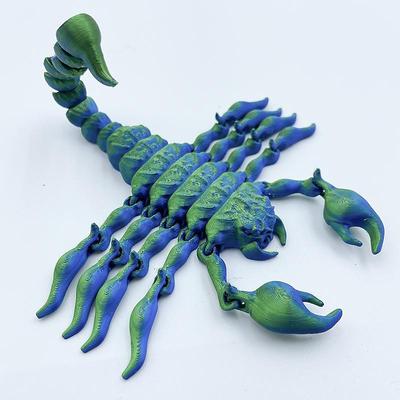 Halloween 3D Printed Scorpion Figurine, Realistic Articulated Scorpion Toy, Movable Animal Model Desk Decoration, Kids Toy Gift, Fish Tank Terrarium Decor
