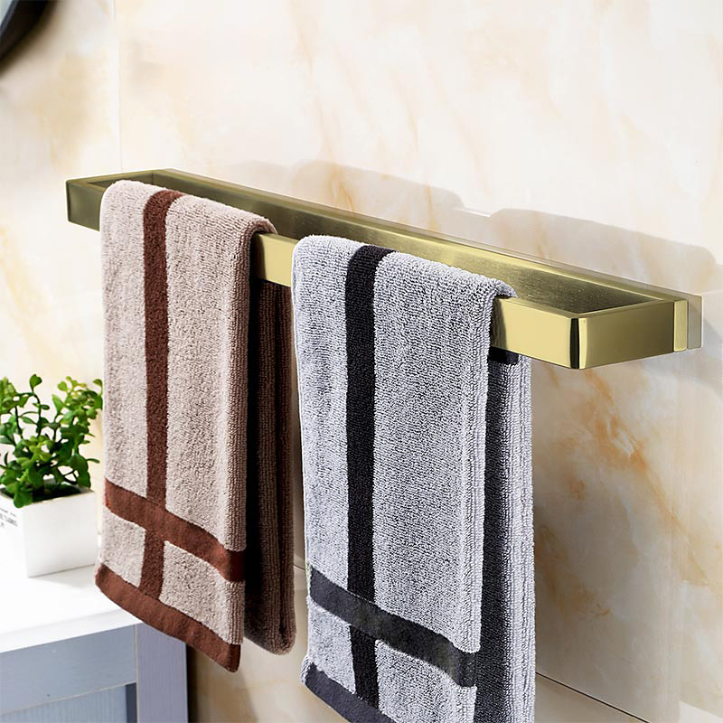 Towel Bar Towel Rack 304 Stainless Steel Wall Mounted Bathroom Hardware Towel Holder for Bath Towels, Rustproof Towel Rail for Kitchen, Shower, Hotel Use, Heavy Duty Polished Finish