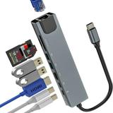 Bamboohart USB C Docking Station HDMI Monitor USB C to HDMI Adapter with 1 HDMI Ports 8 in 1 Computer Multiple Monitor Hub Adapter