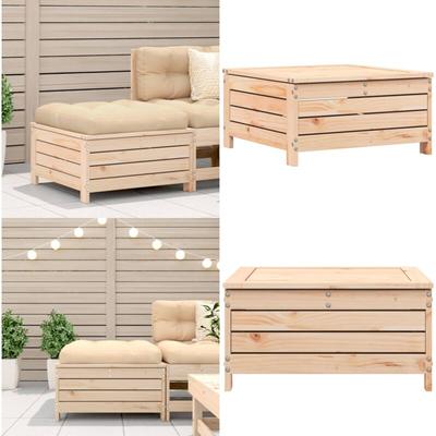 Vidaxl - Gartenhocker 62x63,5x32 cm Massivholz Kiefer - Gartensessel - Gartenhocker - Kiefernholz Image
