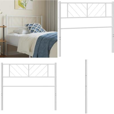 Kopfteil Metall Weiß 90 cm - Bettenkopfteil - Metallbett - Weißer Kopfteil - Kopfteil 90 Cm Image