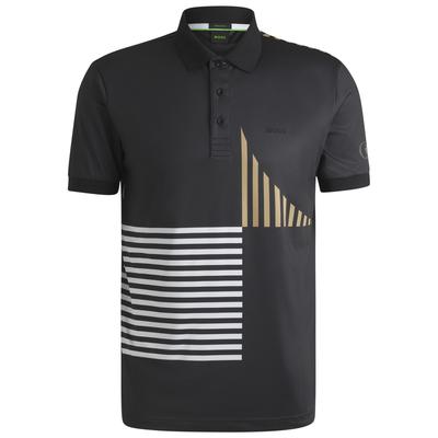 The Open BOSS Paddy Polo mit Streifen – Schwarz Image