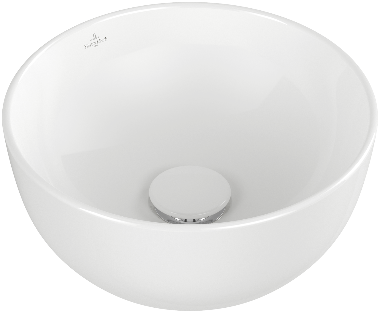 Villeroy & Boch Aufsatzwaschbecken Artis 325x325mm Rund ohne Überlauf Bordeaux 438932BCS9 Image