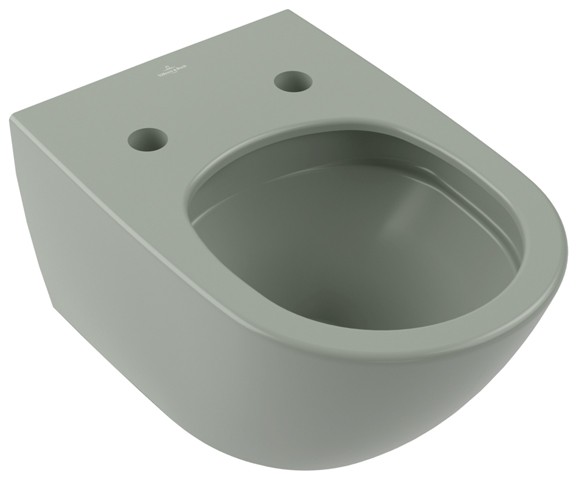 Villeroy & Boch Tiefspül-WC Antao 370x560x355mm Rund wandh Abg waagr m. TwistFlush Morning Green c+ 4674T0R8 Image