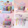 Sanrio 24/48 Stück Gelschreiber Kawaii Hello Kitty Cinnamoroll Acryl Patch Press Pen Kinder Schulbedarf Schreibwaren 0,5 schwarz