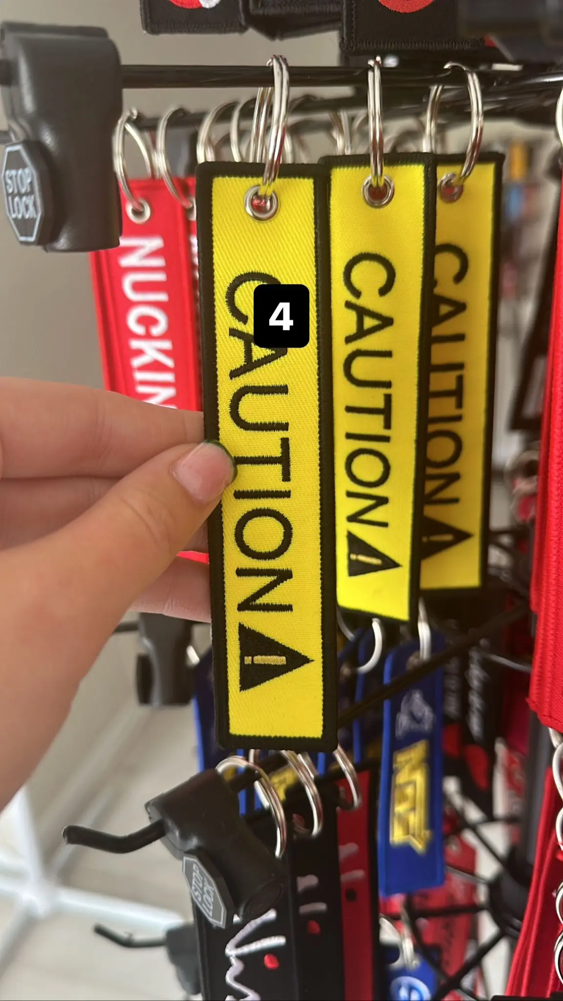 JDM Auto Motorrad Schlüsselanhänger Schlüsselanhänger Halter Persönlichkeit Zubehör Polyester Stickerei Schlüsselanhänger Anhänger Schlüsselanhänger Zubehör Image