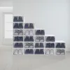 20 Stück große faltbare durchsichtige Kunststoff-Schuh ablage boxen Schublade stapelbar wasserdicht Organizer für Schlafzimmer & Veranda