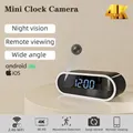 Aggiorna la telecamera con orologio WiFi 4K ad alta definizione, visione notturna a infrarossi, rilevamento del movimento, visualizzazione remota, mini telecamera per il monitoraggio domestico