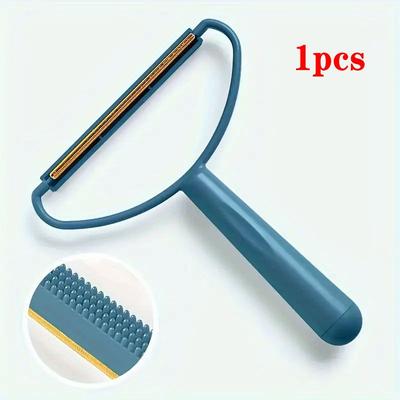 TEMU Lint & Pet Hair Remover Tool - Reusable Brush With Metal Blade For Carpets, Clothes & Furniture - High-quality & Easy To Clean Image