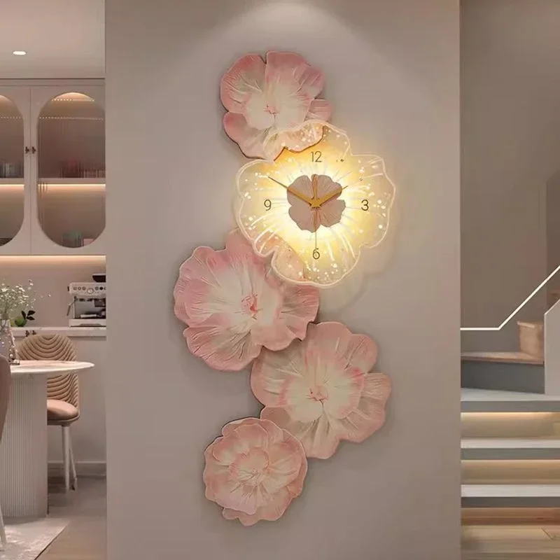 Kunst ästhetische Wanduhren großes Wohnzimmer dekorative Wanduhr Schlafzimmer Mechanismus stille Uhren elegante Wohn schmuck Image