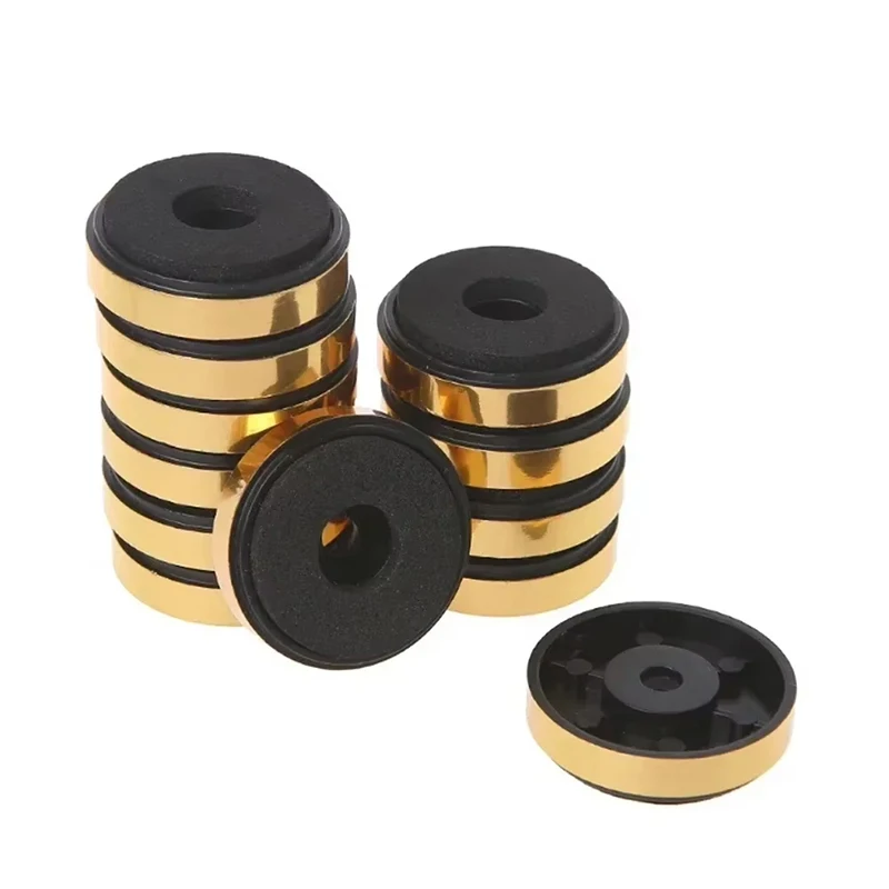 4 stücke Lautsprecher Amp Füße Pad Aluminium Legierung Rahmen Stoßdämpfung Dämpfung Für Audio Stereo Lautsprecher Verstärker Füße Pad 30mm x 8mm Image