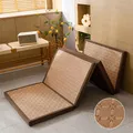 Tappetino pieghevole in rattan, comodo materasso Tatami, tappetino per dormire yoga, pavimento Tatami pieghevole, biancheria da letto giapponese spessa 4,5 cm
