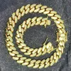 Großhandel Hip Hop Schmuck 22mm Messing Kubanische Kette Luxus 18K Gold Überzogene Große Schwere Solide Miami Kubanische Halskette für Männer