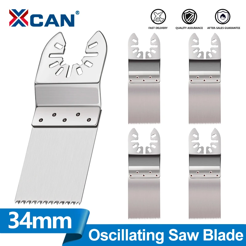XCAN 34 mm oszillierende Sägeblätter, Edelstahl, Multitool-Sägeblatt, Hartmetall-Sägeblätter, Schneiden für Holz, Kunststoff, PVC Image