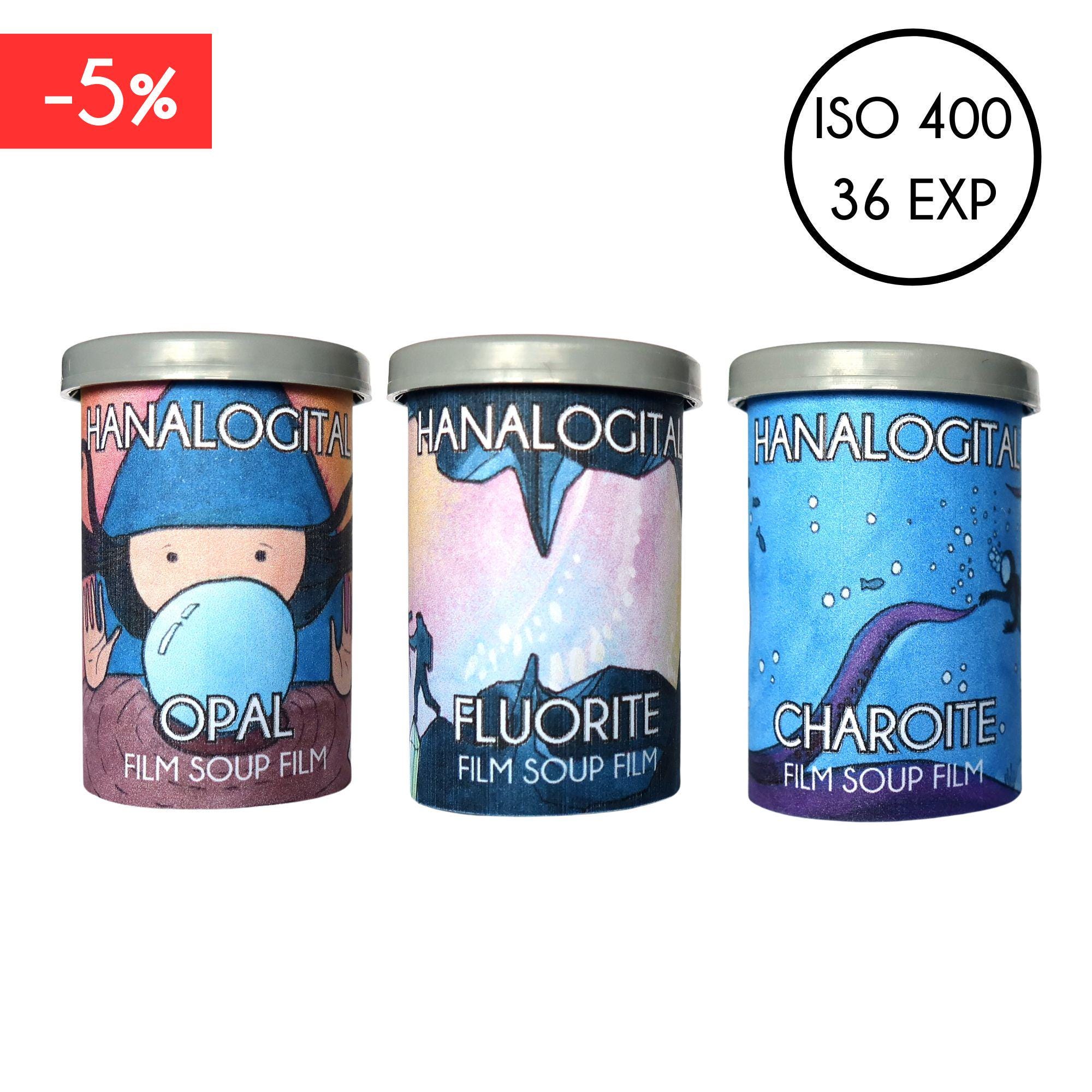 HANALOGITAL Set Pellicola Zuppa 35 mm Pellicola di Piccolo Formato Fotocamera Analogica Fotografia Sperimentale Pellicola Zuppa Lomography Kodak Rulli