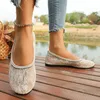 Sommer Mode Frau Schuhe Sexy Einfarbig Flachen Boden frauen Bequeme Gestickte Karree Casual Elegante Wanderschuhe