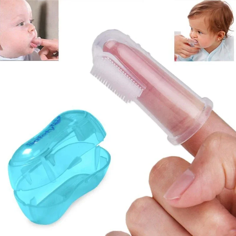 Weiche Finger Zahnbürste Baby Kind Oral Reinigung Zähne Pflege Hygiene Pinsel Säuglings Zahnbürste für Neugeborene Pflege Image