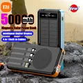 Xiaomi 50000mAh Solar Power Bank Batteria a ricarica rapida wireless Alimentazione mobile di grande capacità Doppio USB 4 cavi per iPhone Samsung