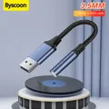 Byscoon Scheda audio Adattatore USB esterno da 3,5 mm USB a a auricolare Interfaccia audio altoparlante per PC Computer Cuffie PS4 Scheda audio USB