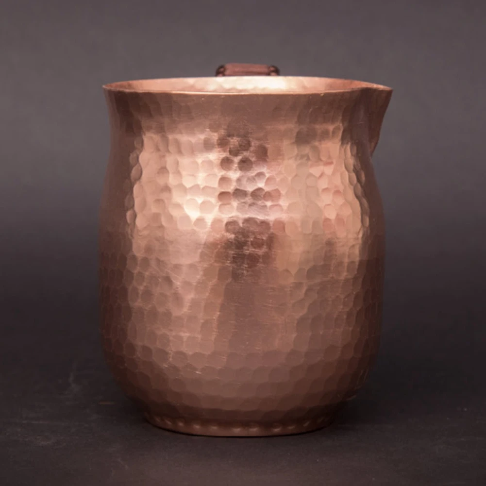 800 ml Reines Kupfer Latte Krug Heiße Milch Tasse Kupfer Becher Wasser Töpfe Wasserkocher Hammer Handwerk Drink Geschirr-AT64 Image