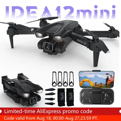 IDEA12 Mini-Drohne, 1080P HD-Kamera, 2 Batterien, faltbar, RC-Quadcopter, 2,4 G WiFi, FPV, optischer Fluss, für Kinder, Geschenk CO