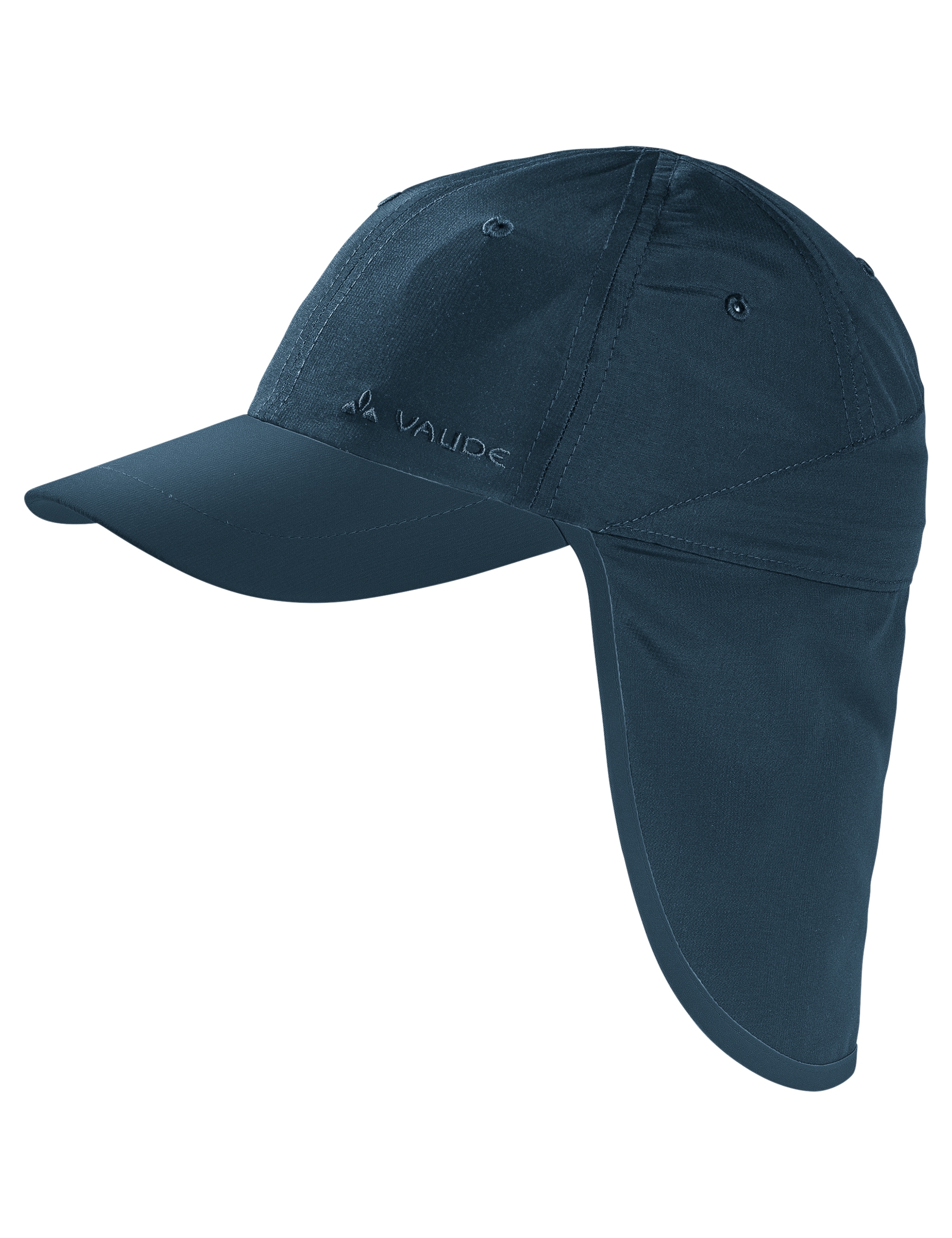 Sonnenhut VAUDE "KIDS SAHARA CAP IV", Jungen, Gr. M (53/55), blau (schwarz sea), Obermaterial: 100% Polyester, Hüte, mit UV-Schutz 50, aus schnelltrocknendem Polyester, waschbar Image