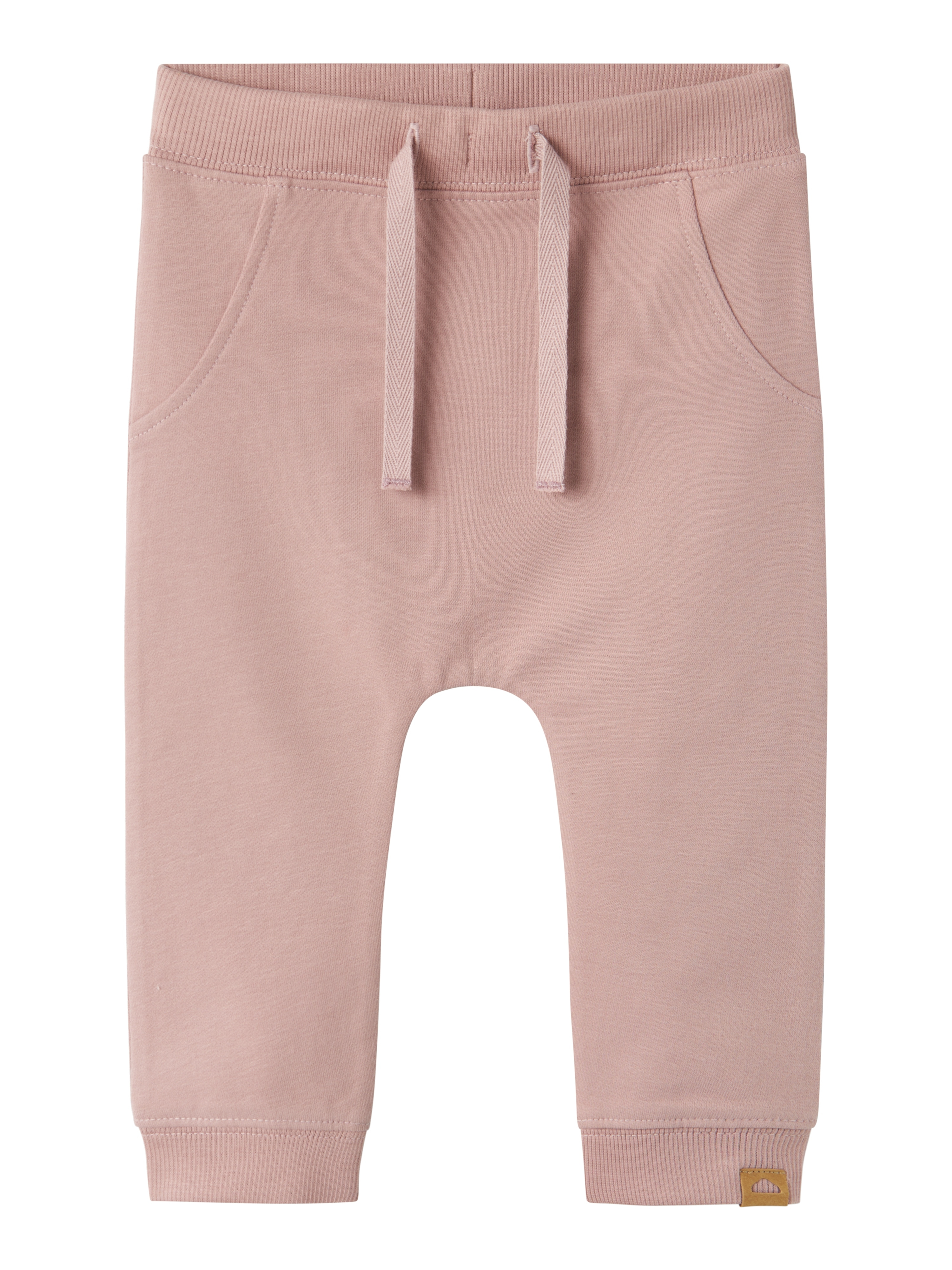 Sweathose NAME IT "NBNTAKKI für Mädchen und Jungen mit Kordelzug", Baby, Gr. 98, N-Gr, rosa (deauville mauve), Sweatware, Obermaterial: 95% Baumwolle, 5% Elasthan, unifarben, normal knöchellang, Hosen, unifarben, casual, regular fit,... Image