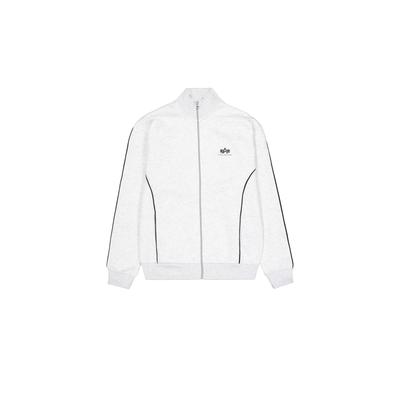 Umstandsjacke ALPHA INDUSTRIES "Track Suit SL Jacket Trainingsjacke", Herren, Gr. S, pastel grau melange, Obermaterial: 80% Baumwolle, 20% Polyester, Jacken