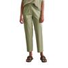 Chinohose MARC O'POLO "aus Organic Cotton Stretch", Damen, Gr. 40, Normalgrößen, smooth sage, Obermaterial: 96% Baumwolle, 4% Elasthan, unifarben, elegant, gerade, unten schmal normal, Hosen