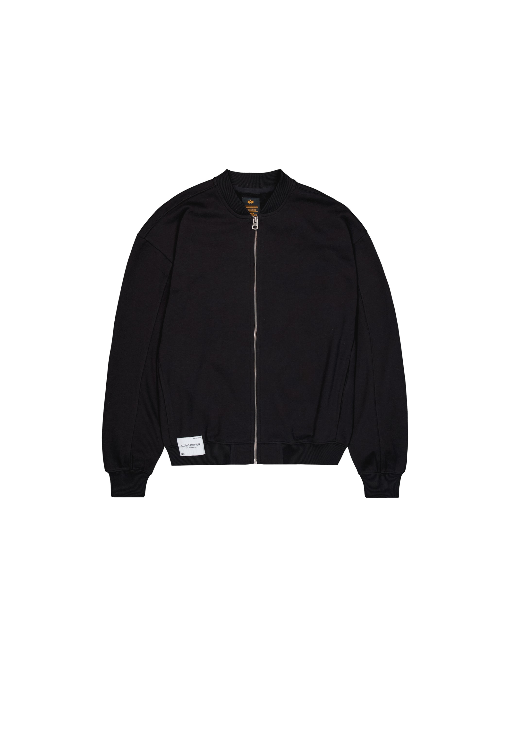 Bomberjacke ALPHA INDUSTRIES "Studio Edition Fleece Bomber W", Damen, Gr. XS, schwarz, Obermaterial: 80% Baumwolle, 20% Polyester, Jacken Bomberjacke