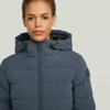 Steppjacke G-STAR "Foundation Padded Long", Damen, Gr. S (36), grau (india ink), Web, Obermaterial: 100% Polyester, unifarben, casual, regular fit, Langarm eingefasste Kante, Jacken, leicht tailliert, lang geschnitten