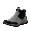 Slip-On Sneaker RIEKER "Ready2GO", Damen, Gr. 38, grau (grau, schwarz), Nubuklederimitat, Textil, sportlich, Schuhe, Boots, Schlupfschuh, Casual-Sneaker mit MemoSoft-Ausstattung