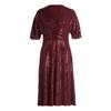 Cocktailkleid VERA MONT "Vera Mont Damen Cocktailkleid im Glitzer-Look", Damen, Gr. 46, Normalgrößen, rot (rot, grau), Obermaterial: 86% Polyamid, 9% Polyester metallisiert, 5% Elasthan., elegant, ausgestellt kurz, Kurzarm, Kleider