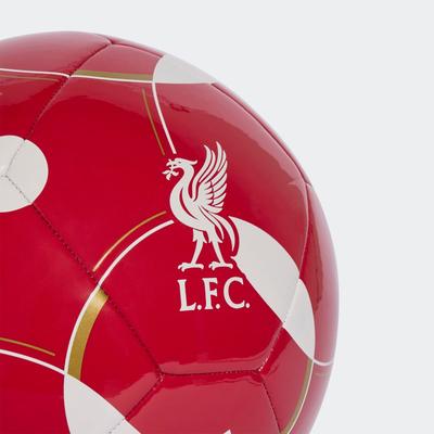 Fußball ADIDAS PERFORMANCE "LFC CLB HOME" Gr. 5, strawberry rot, weiß, bold gold, Bälle, Kinder, 5, 0,4 g, Liverpool, B:22,3cm in Gr. 5 H:17,3cm in Gr. 5 T:22cm in Gr. 5