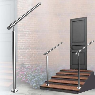 Aica Sanitaire - aica Handlauf Edelstahl Geländer für innen & außen Eingangs,Treppens, Silber, 150cm Image