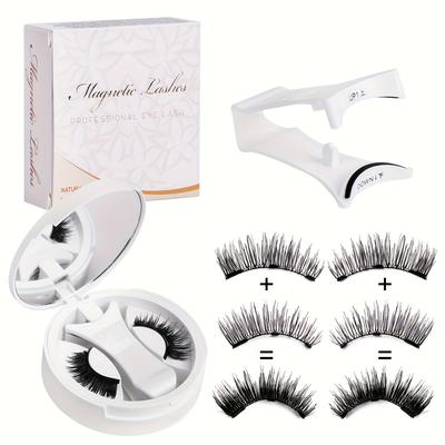 TEMU Eyelashes, Natural Look, Glue-free Magnetic Lashes With Applicator, Soft Magnetic Lashes, Reusable Magnetic Lashes, Easy To Apply And Remove Image