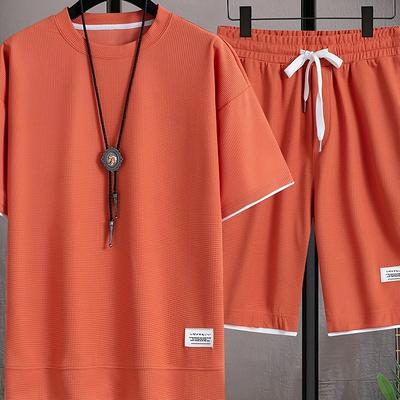 TEMU 2 Piece Set, Men's Casual Sports Set, Suitable For Running, Fitness, Vacation, Outdoor Leisure Image