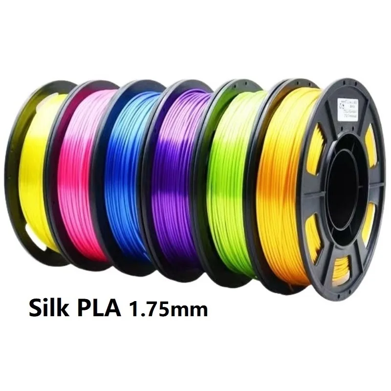 3D-Drucker-Filamentseide PLA 1,75 mm 1 kg 500 g 250 g Glänzendes Filament PLA Glatte 3D-Druckmaterialien PLA Gold Silber Bronze Blau Image
