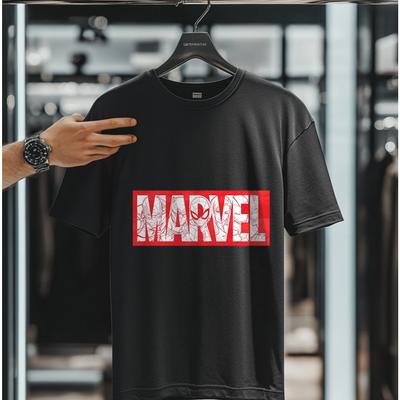 "TEMU Men's Cotton T-shirt - Black Short Sleeve Round Neck With " " Graphic, 100% Cotton, 180g, Daily Commuting & Latvia's Celebrations, Casual Wear | Trendy Fashion | Fabric" Image